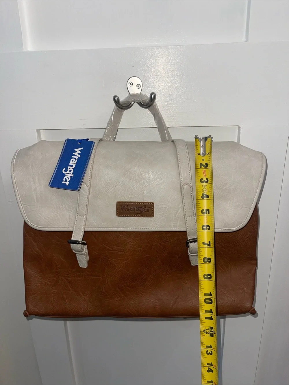 Wrangler Two-Tone Brown & Cream Laptop Backpack Brief